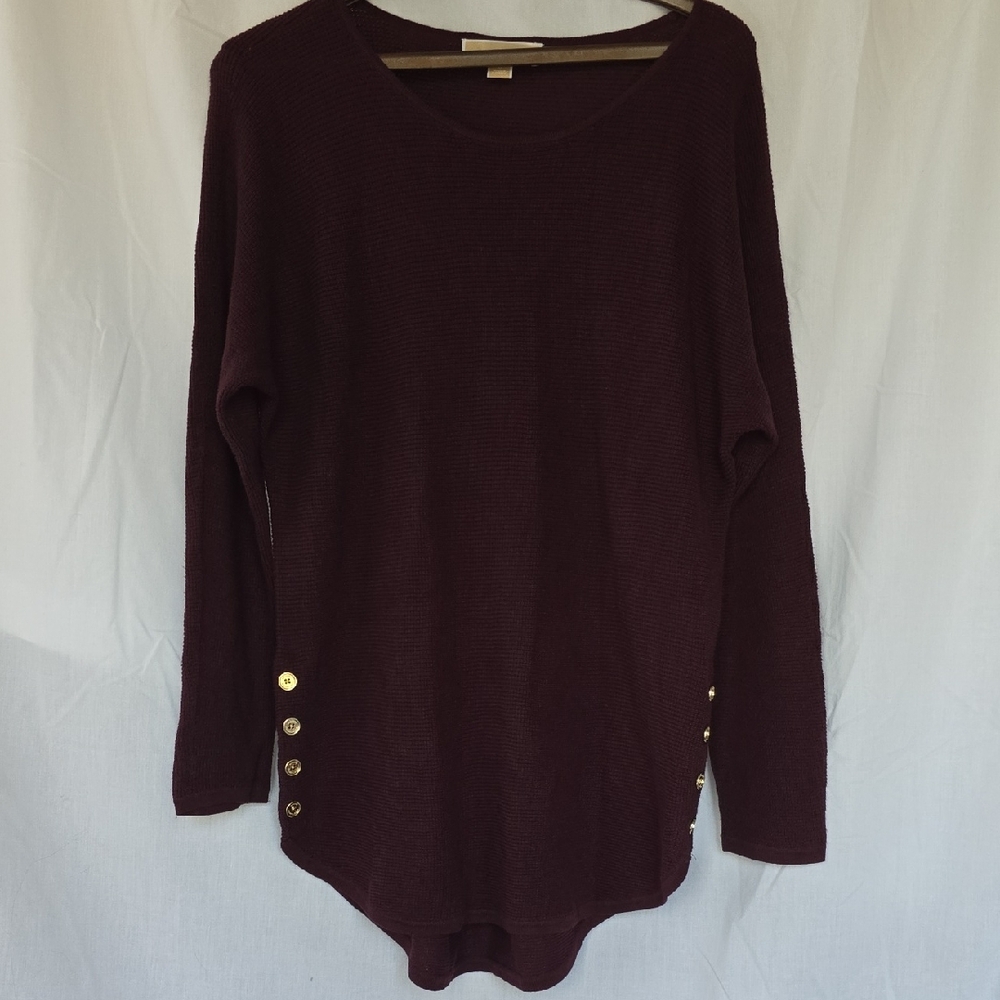 Michael Kors Burgundy Knit with Gold Accent